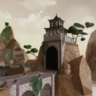 Sacred Mountains map thumbnail from Tower Defense Simulator