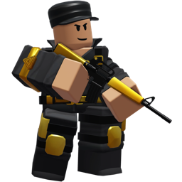 Golden Soldier tower icon from Tower Defense Simulator